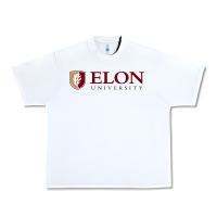 White ELON UNIVERSITY Urban Heavy Tee - linhVisuals