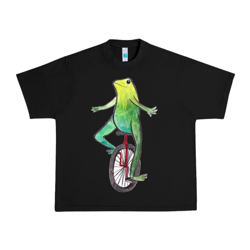 Dat Boi Watercolor Unicycle Frog Urban Heavy Tee by linhVisuals | Teevron