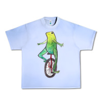 Grape Ice dat boi watercolor unicycle frog Urban Heavy Tee - linhVisuals