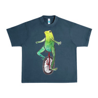 Midnight Navy dat boi watercolor unicycle frog Urban Heavy Tee - linhVisuals