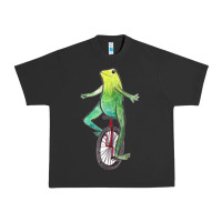Pigment Black dat boi watercolor unicycle frog Urban Heavy Tee - linhVisuals