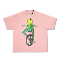 Salmon dat boi watercolor unicycle frog Urban Heavy Tee - linhVisuals