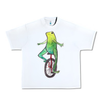 White dat boi watercolor unicycle frog Urban Heavy Tee - linhVisuals