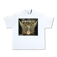 White Blackberry Smoke Urban Heavy Tee - linhVisuals