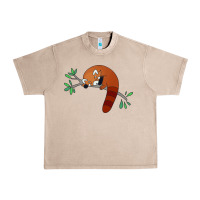 French Oak red panda sleeping Urban Heavy Tee - linhVisuals