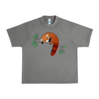 Tornado red panda sleeping Urban Heavy Tee - linhVisuals