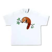 White red panda sleeping Urban Heavy Tee - linhVisuals
