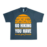 Midnight Navy hiking t  shirt go hiking Urban Heavy Tee - linhVisuals