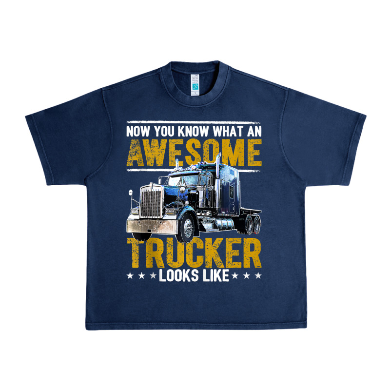 Awesome Trucker Big Rig Semi Trailer Truck Driver Gift Men Tank Top Urban Heavy Tee by linhVisuals | Teevron