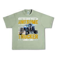 Oil Green awesome trucker big rig semi trailer truck driver gift men tank top Urban Heavy Tee - linhVisuals