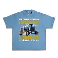 Pebble Blue awesome trucker big rig semi trailer truck driver gift men tank top Urban Heavy Tee - linhVisuals