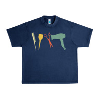 Navy barber vintage hairdresser hairstylist cosmetologist t shirt Urban Heavy Tee - linhVisuals