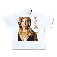 White faith hill Urban Heavy Tee - linhVisuals