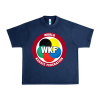 Navy #world karate federation Urban Heavy Tee - linhVisuals