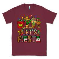 Burgundy Let's Fiesta Mexico Coffee Cups With Cactus Classic Tee - FaDigitalArtStudio