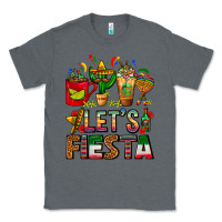 Charcoal Heather Let's Fiesta Mexico Coffee Cups With Cactus Classic Tee - FaDigitalArtStudio