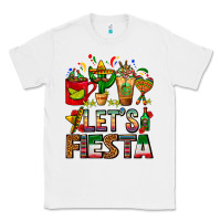 White Let's Fiesta Mexico Coffee Cups With Cactus Classic Tee - FaDigitalArtStudio