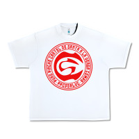 White cartel de santa Urban Heavy Tee - linhVisuals