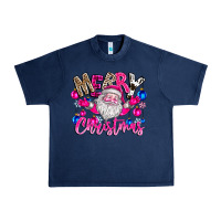 Navy merry Christmas santa Urban Heavy Tee - CowhideDigitalArt