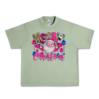 Oil Green merry Christmas santa Urban Heavy Tee - CowhideDigitalArt