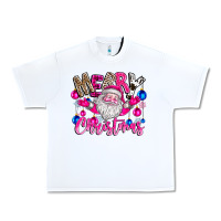 White merry Christmas santa Urban Heavy Tee - CowhideDigitalArt