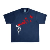 Navy banksy Urban Heavy Tee - linhVisuals