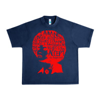 Navy angela davis political activist Urban Heavy Tee - linhVisuals
