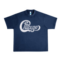 Navy chicago retro styled faded design Urban Heavy Tee - linhVisuals