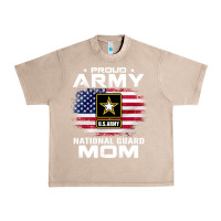 French Oak proud army national guard mom with american flag gift pullover hoodie Urban Heavy Tee - linhVisuals