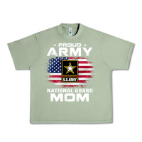 Oil Green proud army national guard mom with american flag gift pullover hoodie Urban Heavy Tee - linhVisuals