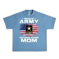 Pebble Blue proud army national guard mom with american flag gift pullover hoodie Urban Heavy Tee - linhVisuals