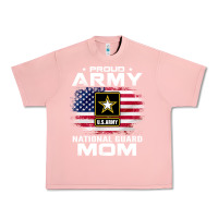 Salmon proud army national guard mom with american flag gift pullover hoodie Urban Heavy Tee - linhVisuals