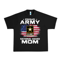Black proud army national guard mom with american flag gift pullover hoodie Urban Heavy Tee - linhVisuals