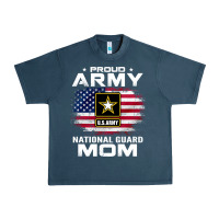 Midnight Navy proud army national guard mom with american flag gift pullover hoodie Urban Heavy Tee - linhVisuals