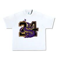 White Mamba #24 Urban Heavy Tee - linhVisuals