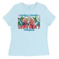 Baby Blue santa's favorite respiratory therapist Ladies Tee - CowhideDigitalArt