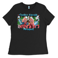 Black santa's favorite respiratory therapist Ladies Tee - CowhideDigitalArt