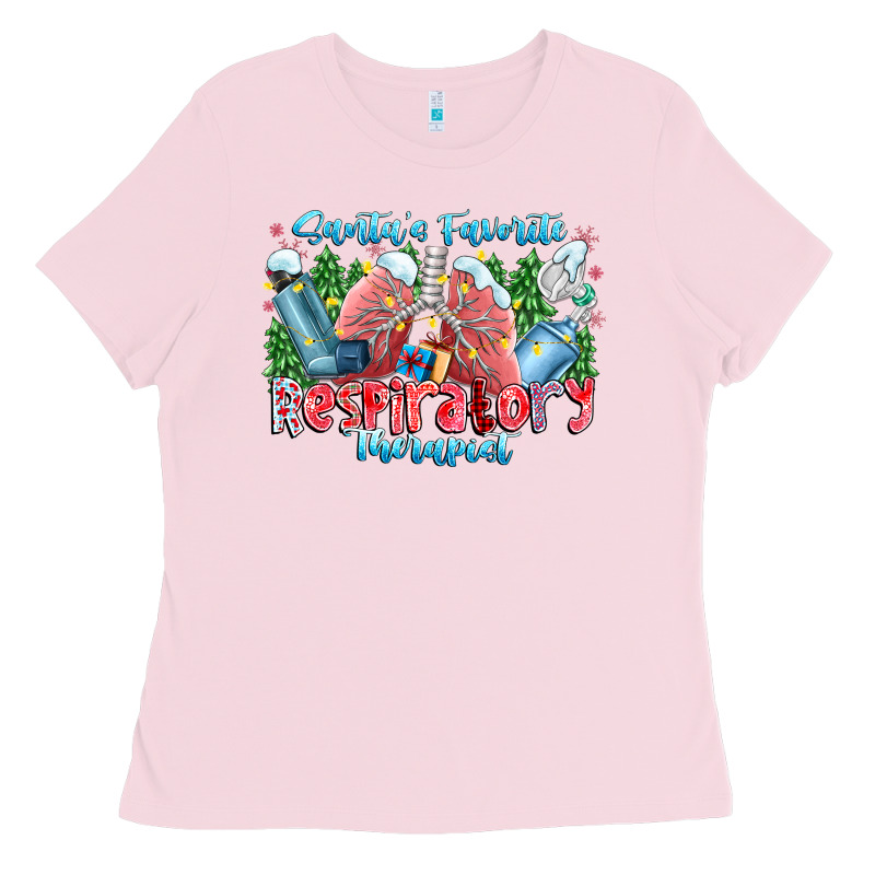 Santa's Favorite Respiratory Therapist Ladies Tee by CowhideDigitalArt | Teevron