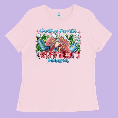 Santa's Favorite Respiratory Therapist Ladies Tee Designed By Cowhidedigitalart