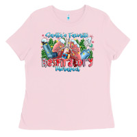 Bubblegum Pink santa's favorite respiratory therapist Ladies Tee - CowhideDigitalArt