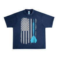 Navy throwing darts   vintage usa american flag for dart players t shirt Urban Heavy Tee - linhVisuals
