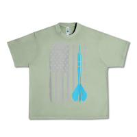 Oil Green throwing darts   vintage usa american flag for dart players t shirt Urban Heavy Tee - linhVisuals