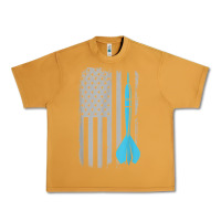 Peanut Butter throwing darts   vintage usa american flag for dart players t shirt Urban Heavy Tee - linhVisuals
