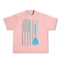 Salmon throwing darts   vintage usa american flag for dart players t shirt Urban Heavy Tee - linhVisuals