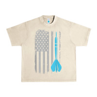 Sandshell throwing darts   vintage usa american flag for dart players t shirt Urban Heavy Tee - linhVisuals