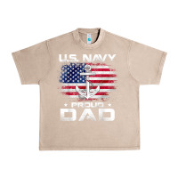 French Oak u.s navy proud dad with american flag gift veteran day t shirt Urban Heavy Tee - linhVisuals