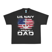 Pigment Black u.s navy proud dad with american flag gift veteran day t shirt Urban Heavy Tee - linhVisuals