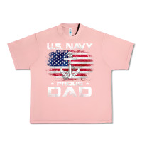 Salmon u.s navy proud dad with american flag gift veteran day t shirt Urban Heavy Tee - linhVisuals