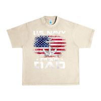 Sandshell u.s navy proud dad with american flag gift veteran day t shirt Urban Heavy Tee - linhVisuals