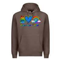 Coffee Peace Love Pride Premium Hoodie - Jasminsmagicworld